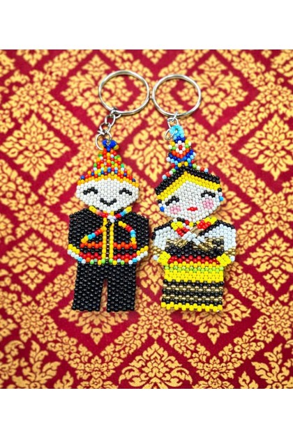 Handmade Beaded Ethic Keychain